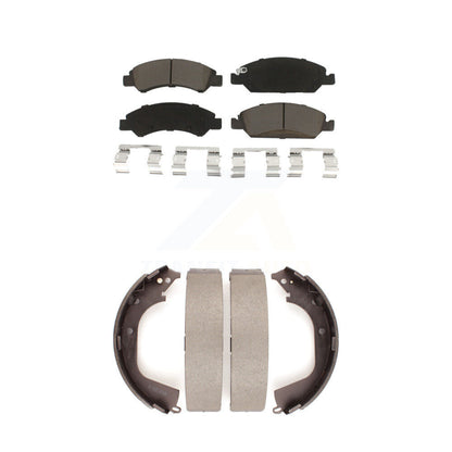 Ceramic Brake Pads And Drum Shoes Front Rear Kit For GMC Sierra 1500 Chevrolet