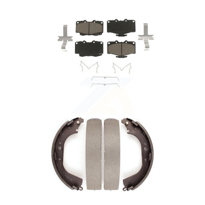 Ceramic Brake Pads And Drum Shoe Front Rear Kit For Toyota 4Runner Pickup Tacoma