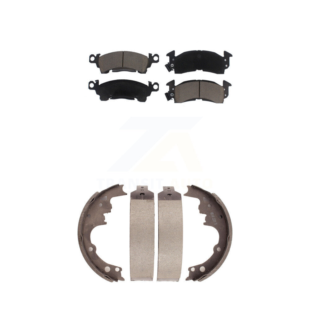 Ceramic Brake Pads And Drum Shoes Front Rear Kit For Chevrolet Astro GMC Safari
