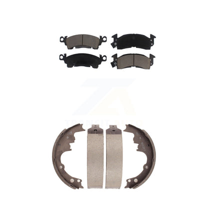 Ceramic Brake Pads And Drum Shoes Front Rear Kit For Chevrolet Astro GMC Safari