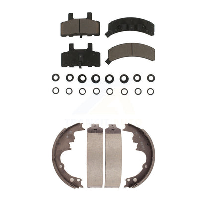 Ceramic Brake Pads & Drum Shoe Front Rear Kit For Chevrolet Astro GMC Safari AWD