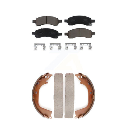 Ceramic Brake Pads & Drum Shoes Front Rear Kit For Chevrolet Colorado GMC Canyon