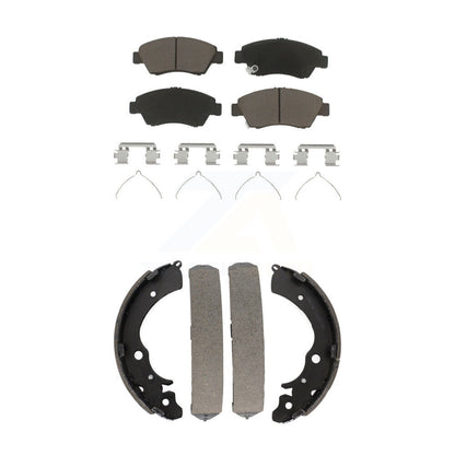 Ceramic Brake Pads And Drum Shoes Front Rear Kit For Honda Civic
