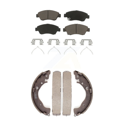 Ceramic Brake Pads And Drum Shoes Front Rear Kit For Honda Fit Civic