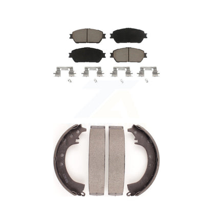 Ceramic Brake Pads & Drum Shoes Front Rear Kit For 2005-2006 Toyota Camry SE/XLE