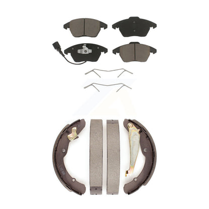 Ceramic Brake Pads And Drum Shoes Front Rear Kit For Volkswagen Jetta Beetle