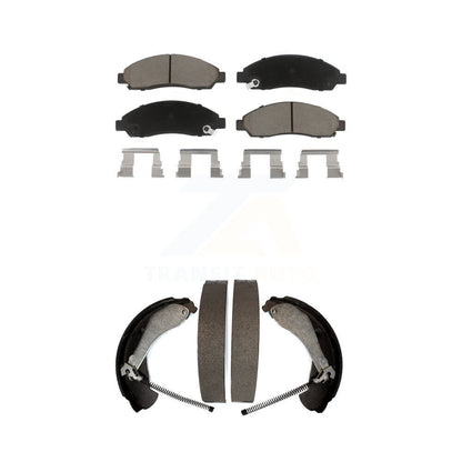 Ceramic Brake Pads & Drum Shoes Front Rear Kit For Chevrolet Colorado GMC Canyon
