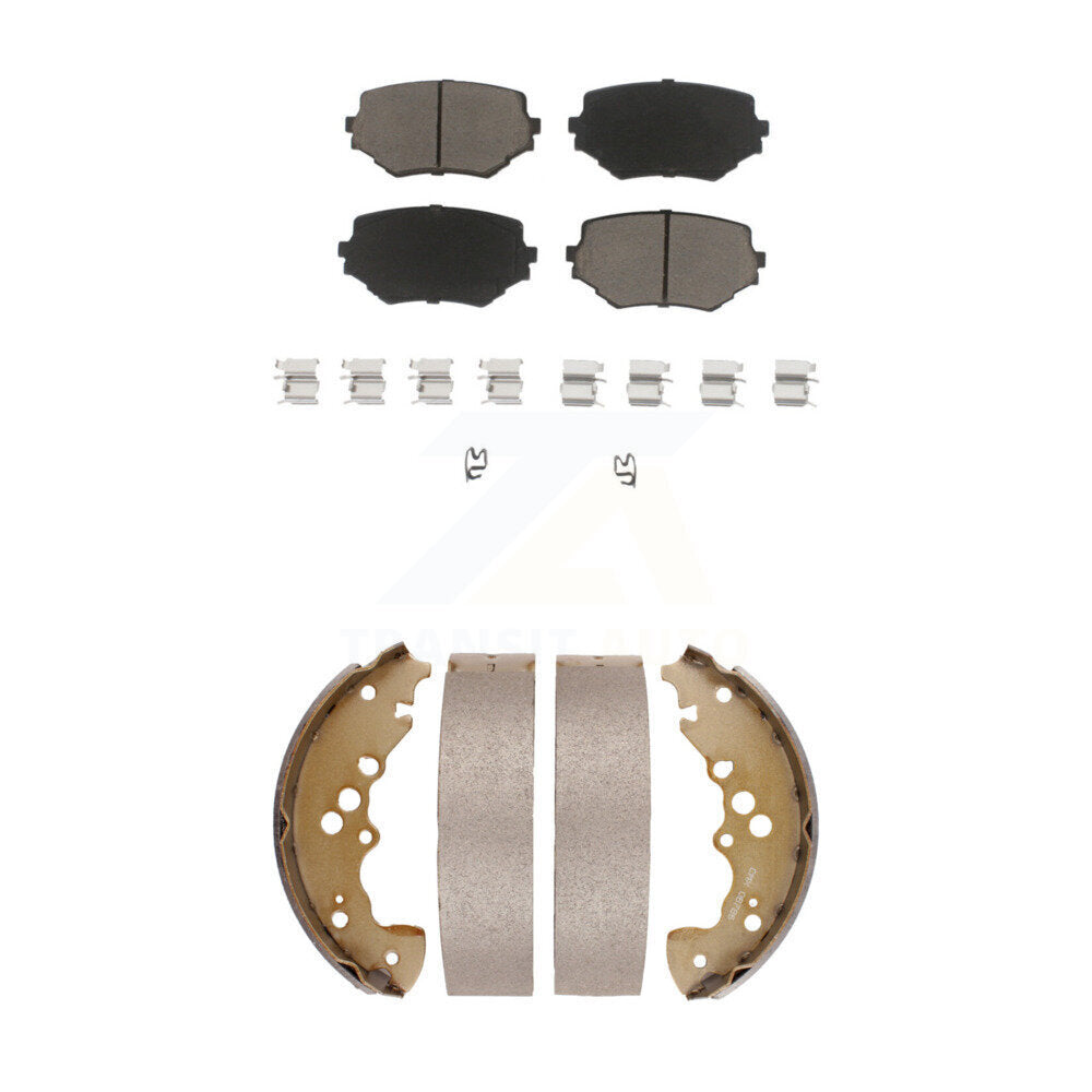 Ceramic Brake Pads And Drum Shoes Front Rear Kit For Suzuki XL-7 Grand Vitara