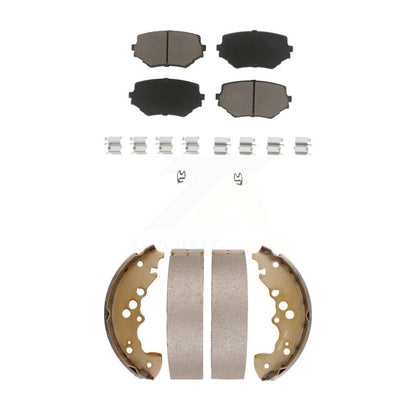 Ceramic Brake Pads And Drum Shoes Front Rear Kit For Suzuki XL-7 Grand Vitara