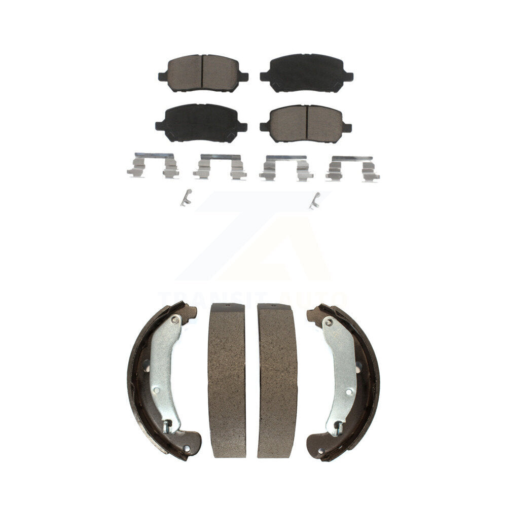 Ceramic Brake Pads Drum Shoes Front Rear Kit For Chevrolet Cobalt Pontiac Saturn
