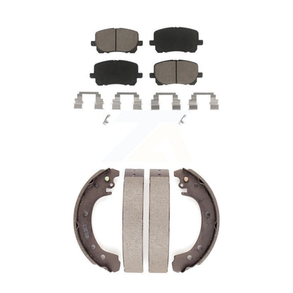 Ceramic Brake Pads And Drum Shoes Front Rear Kit For Toyota Corolla