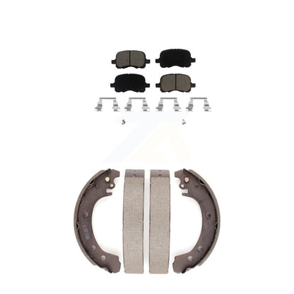Ceramic Brake Pads & Drum Shoe Front Rear Kit For 2002 Toyota Corolla From 04 02