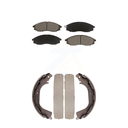 Ceramic Brake Pads And Drum Shoes Front Rear Kit For Nissan Xterra Frontier
