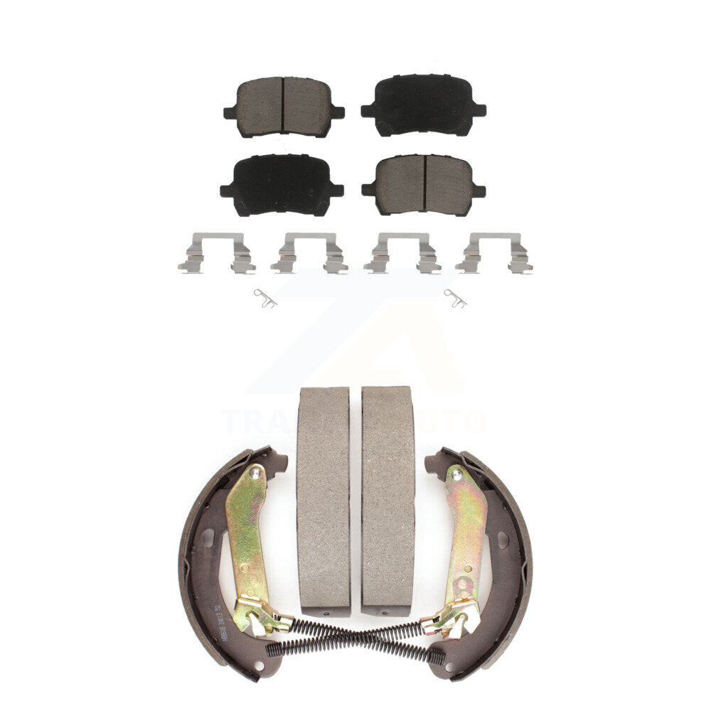 Ceramic Brake Pads Drum Shoes Front Rear Kit For Chevrolet Malibu Pontiac G6 HHR
