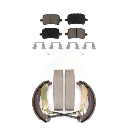 Ceramic Brake Pads Drum Shoes Front Rear Kit For Chevrolet Malibu Pontiac G6 HHR