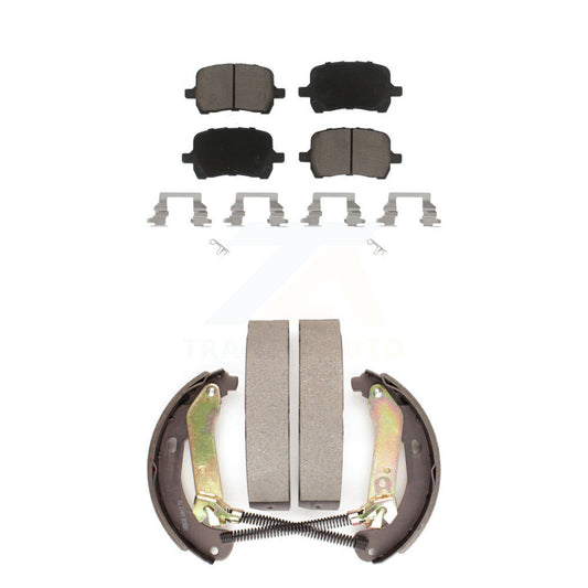 Ceramic Brake Pads Drum Shoes Front Rear Kit For Chevrolet Malibu Pontiac G6 HHR
