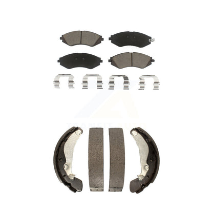Ceramic Brake Pads Drum Shoes Front Rear Kit For Chevrolet Aveo Pontiac Aveo5 G3
