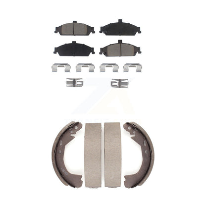 Ceramic Brake Pads Drum Shoe Front Rear Kit For Pontiac Grand Am Chevrolet Alero
