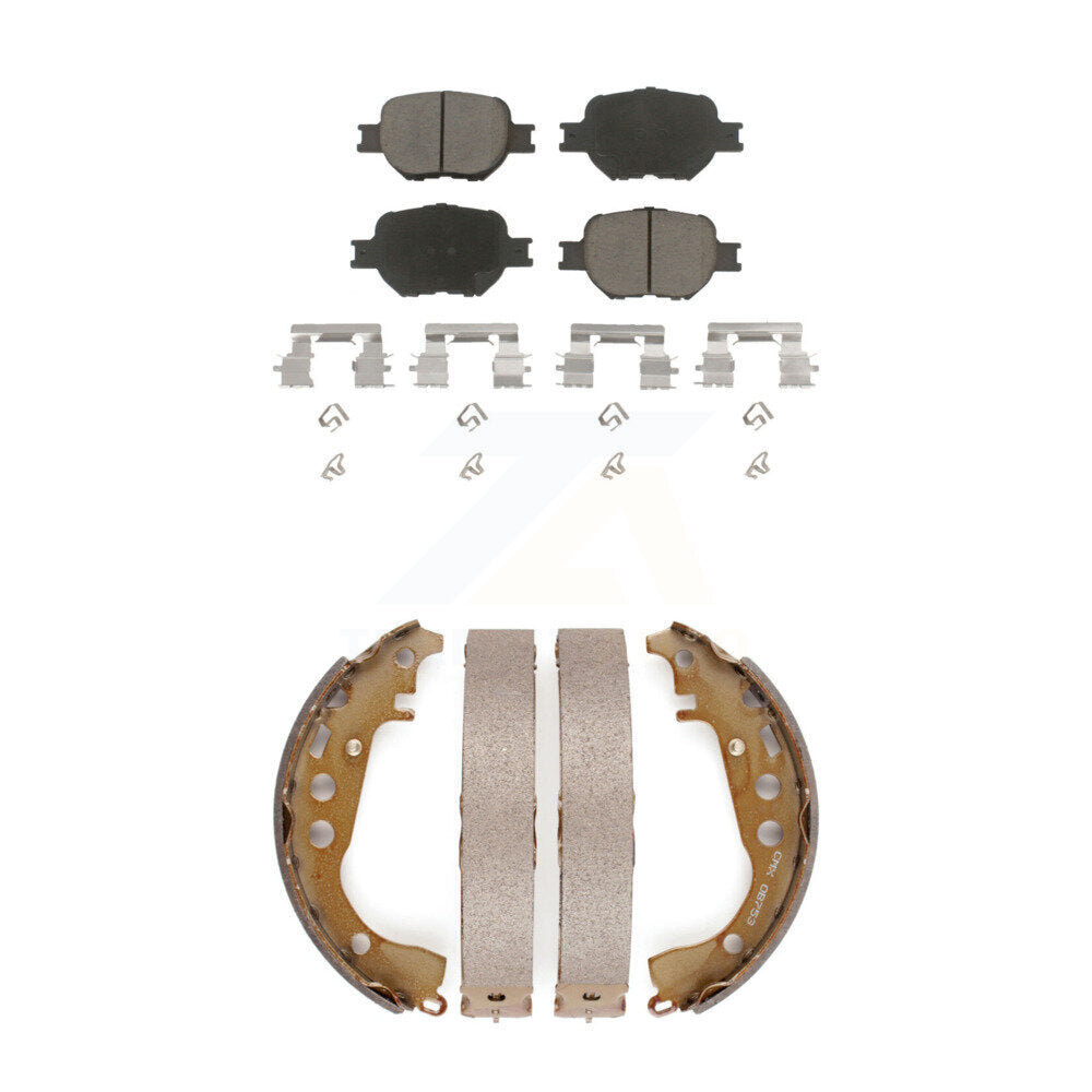 Ceramic Brake Pads And Drum Shoes Front Rear Kit For Toyota Celica