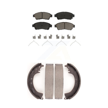 Ceramic Brake Pads And Drum Shoes Front Rear Kit For Toyota Camry RAV4