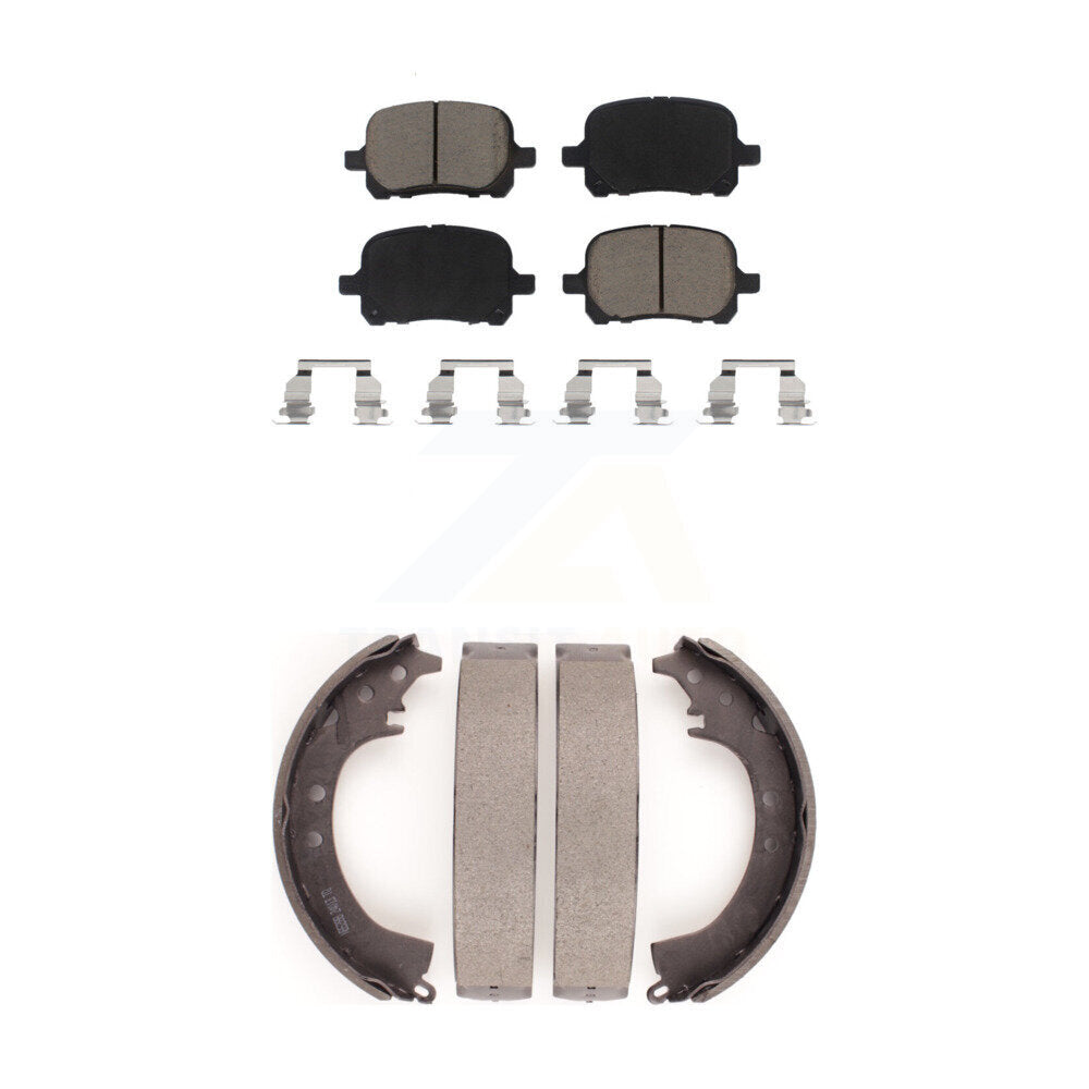 Ceramic Brake Pads And Drum Shoes Front Rear Kit For Toyota Solara