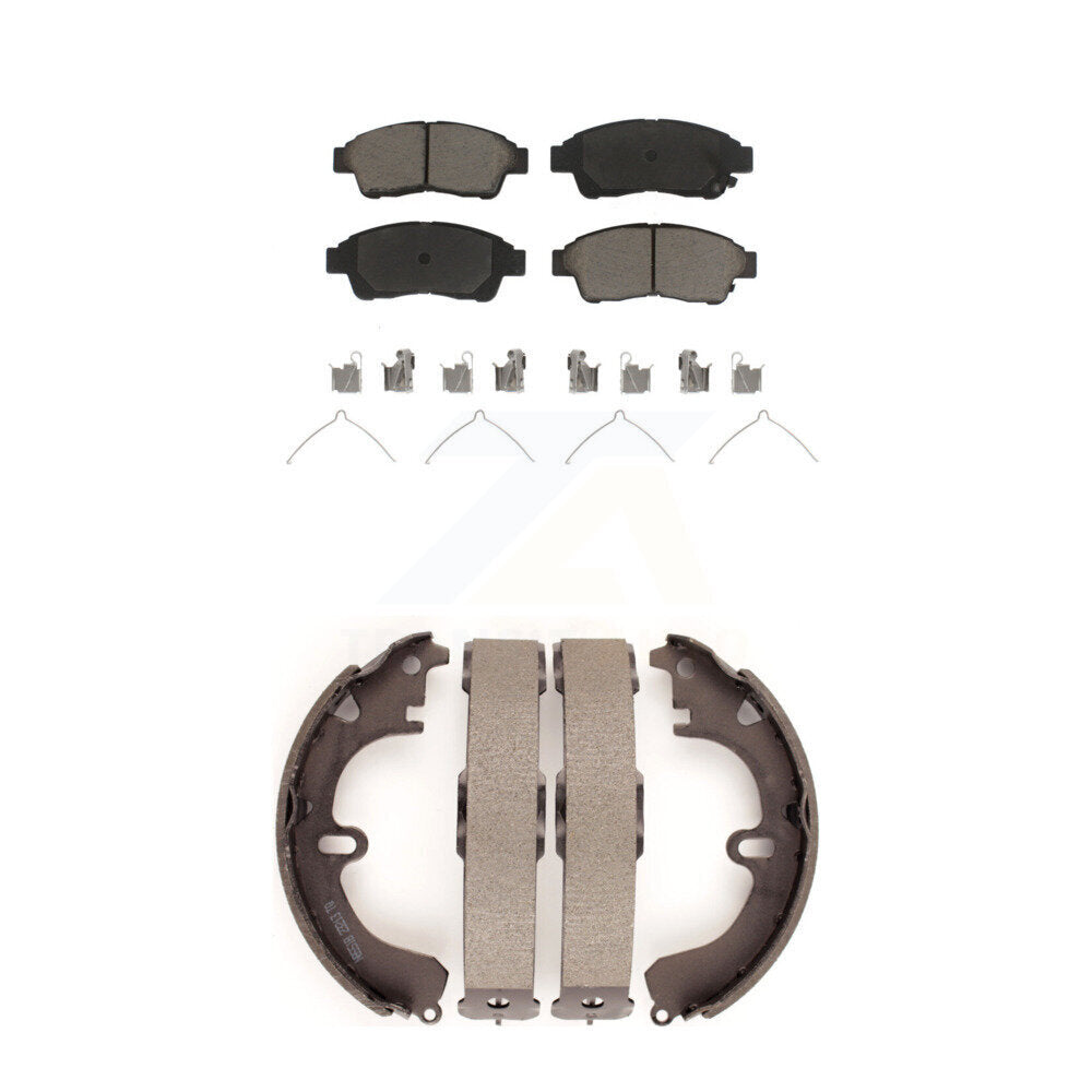 Ceramic Brake Pads And Drum Shoes Front Rear Kit For 1994-1997 Toyota Celica ST