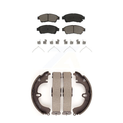 Ceramic Brake Pads And Drum Shoes Front Rear Kit For 1994-1997 Toyota Celica ST