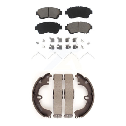 Ceramic Brake Pads And Drum Shoes Front Rear Kit For 1994-1995 Toyota Celica GT