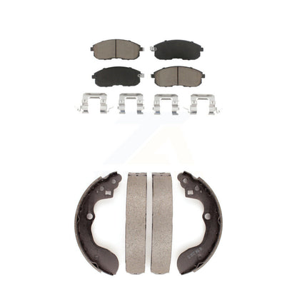 Ceramic Brake Pads And Drum Shoes Front Rear Kit For Suzuki SX4 Crossover