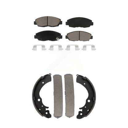 Ceramic Brake Pads And Drum Shoes Front Rear Kit For Honda Accord
