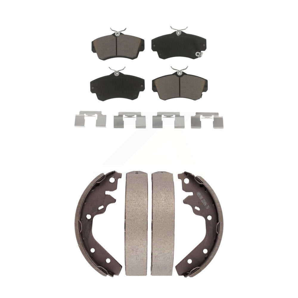 Ceramic Brake Pads And Drum Shoes Front Rear Kit For 2003-2005 Dodge Neon SRT-4