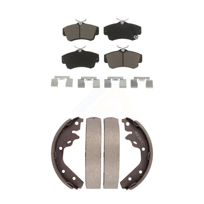 Ceramic Brake Pads And Drum Shoes Front Rear Kit For 2003-2005 Dodge Neon SRT-4