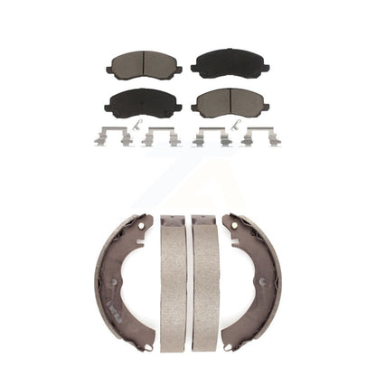 Ceramic Brake Pads And Drum Shoes Front Rear Kit For Mitsubishi Lancer