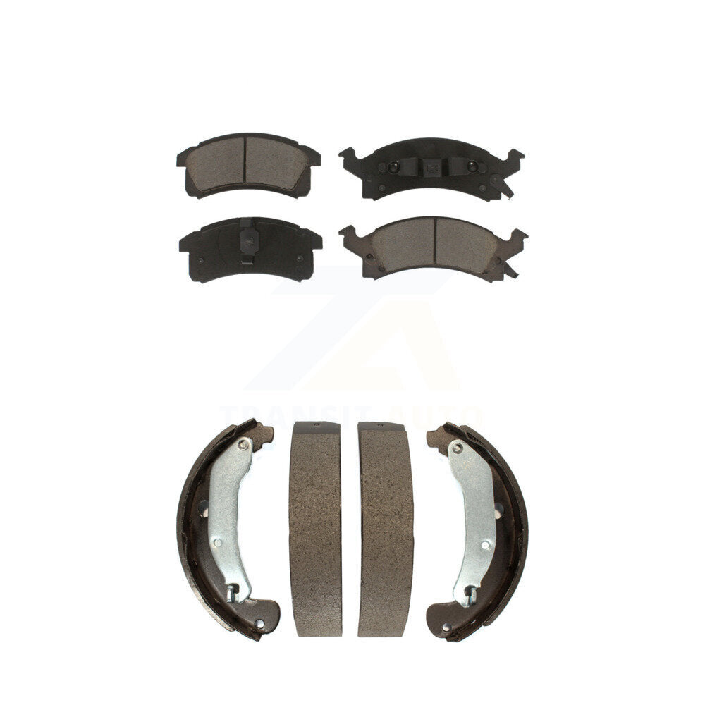 Ceramic Brake Pads And Drum Shoes Front Rear Kit For Pontiac Sunfire Chevrolet