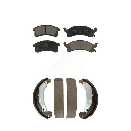 Ceramic Brake Pads And Drum Shoes Front Rear Kit For Pontiac Sunfire Chevrolet
