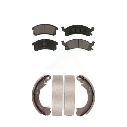 Ceramic Brake Pads And Drum Shoes Front Rear Kit For Chevrolet Cavalier Beretta