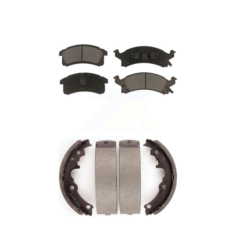 Ceramic Brake Pads Drum Shoe Front Rear Kit For Chevrolet Cavalier Pontiac Grand