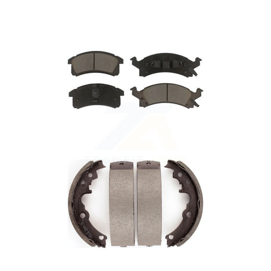 Ceramic Brake Pads Drum Shoe Front Rear Kit For Chevrolet Cavalier Pontiac Grand