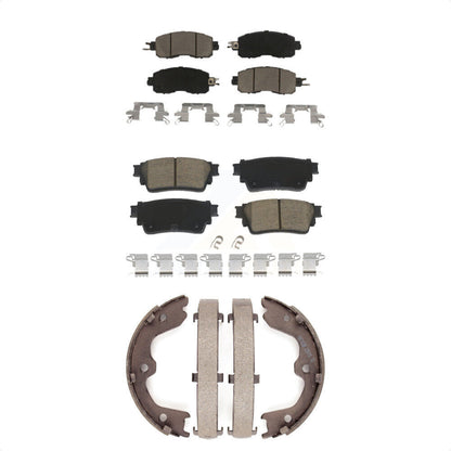 Ceramic Brake Pads And Parking Shoes Front Rear Kit For Nissan Altima