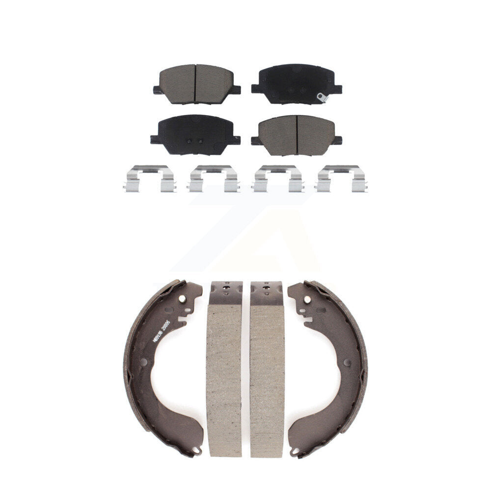 Ceramic Brake Pads Drum Shoe Front Rear Kit For 2017 Jeep Compass New Body Style