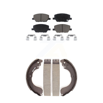 Ceramic Brake Pads Drum Shoe Front Rear Kit For 2017 Jeep Compass New Body Style