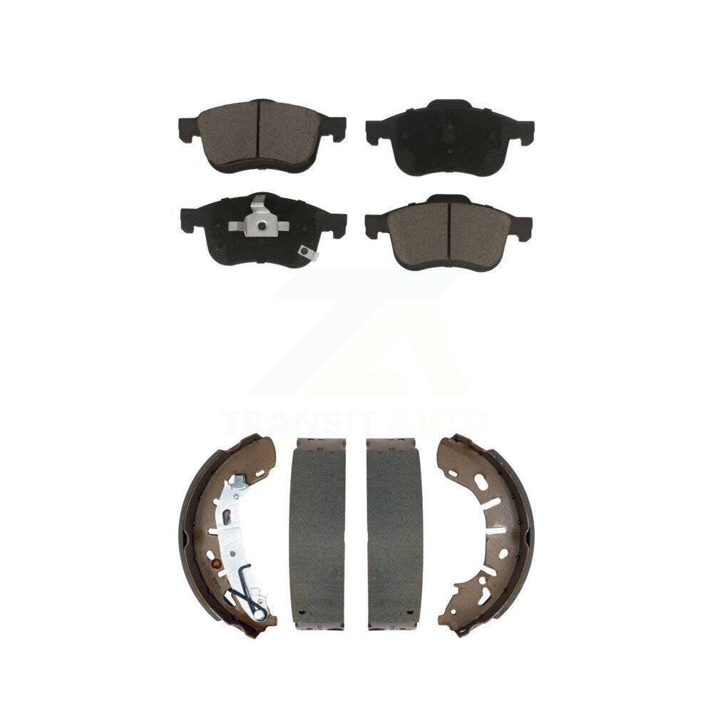 Ceramic Brake Pads And Drum Shoe Front Rear Kit For 2015-2021 Ram ProMaster City