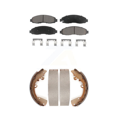 Ceramic Brake Pads And Drum Shoes Front Rear Kit For 2004 Dodge Dakota 3.7L