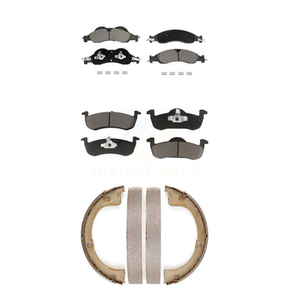 Ceramic Brake Pads And Parking Shoes Front Rear Kit For Ford Expedition Lincoln