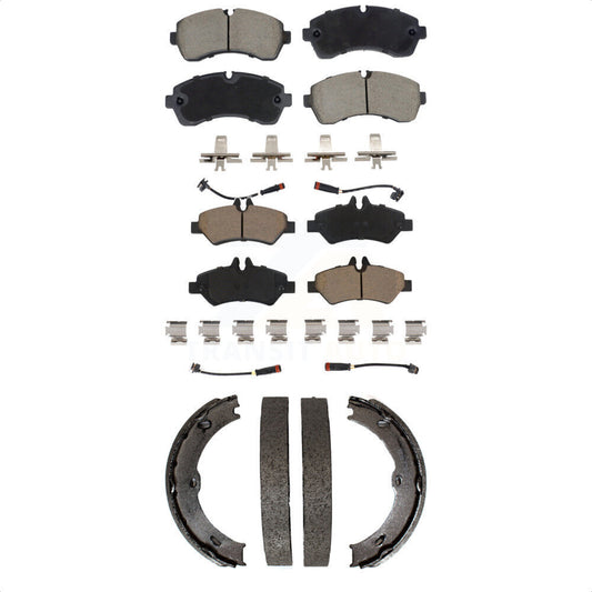 Ceramic Brake Pads And Parking Shoes Front Rear Kit For Sprinter 3500 Dodge
