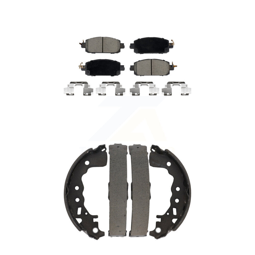 Ceramic Brake Pads Drum Shoe Front Rear Kit For 21 Nissan Kicks Disc rear brakes