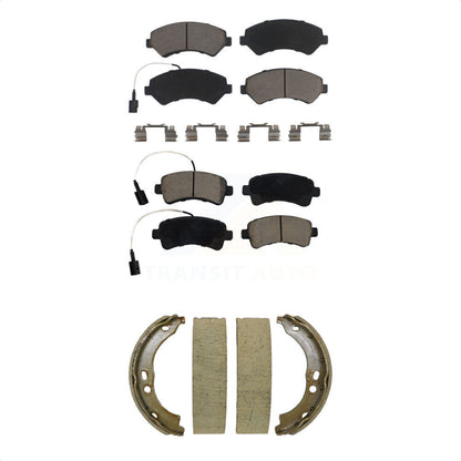 Ceramic Brake Pads Parking Shoes Front Rear Kit For Ram ProMaster 2500 3500 1500