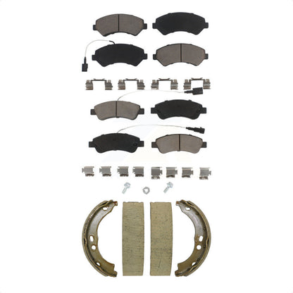 Ceramic Brake Pads Parking Shoes Front Rear Kit For Ram ProMaster 2500 3500 1500