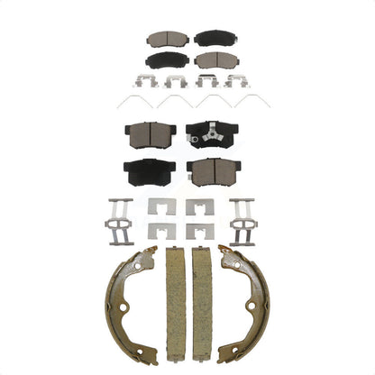 Ceramic Brake Pads And Parking Shoes Front Rear Kit For Honda Crosstour Accord