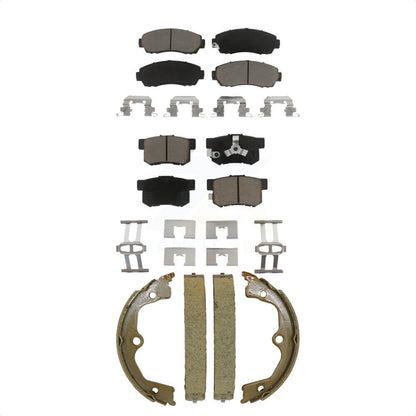 Ceramic Brake Pads And Parking Shoes Front Rear Kit For Honda Accord Crosstour